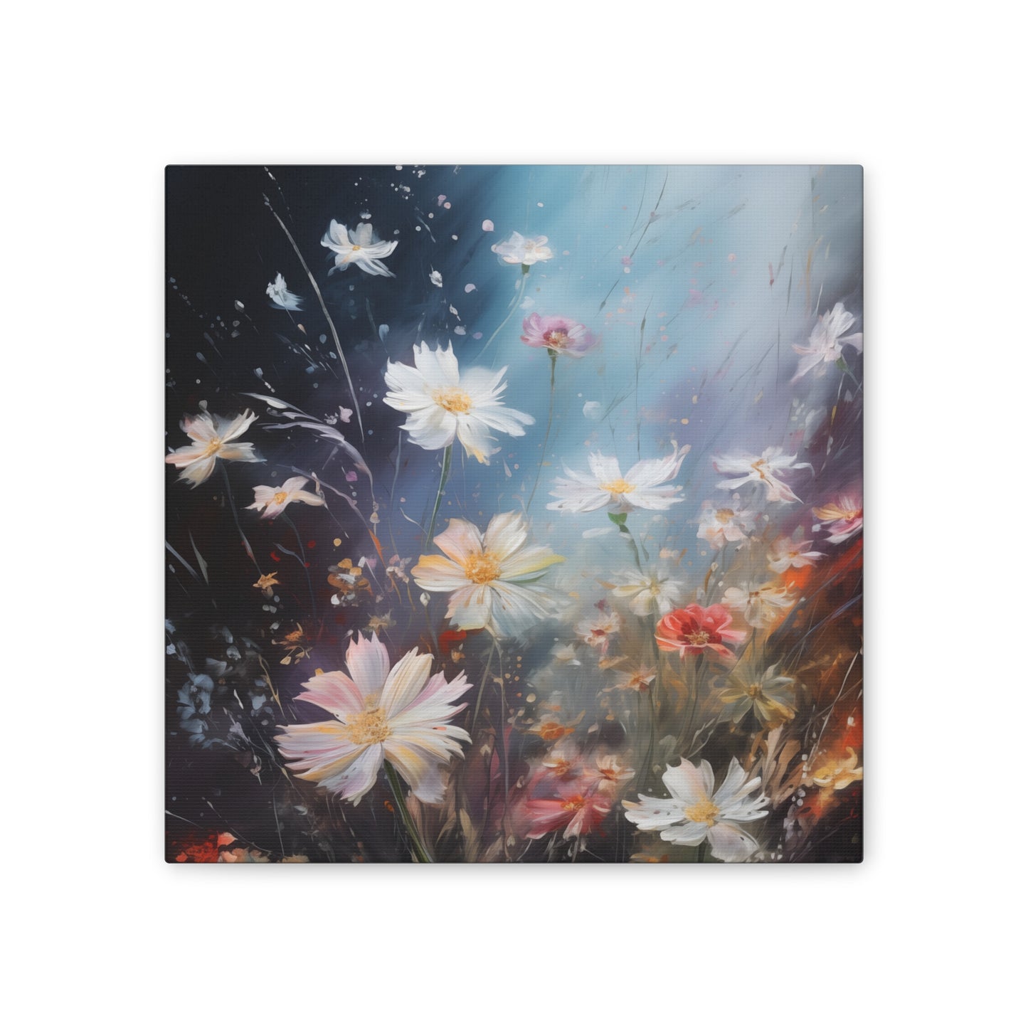 Enchanted Night Blooms Canvas – Mesmerizing Flowers