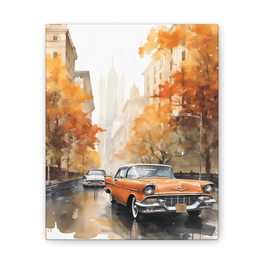 Crimson Drive Wall Art – Autumn Cityscape