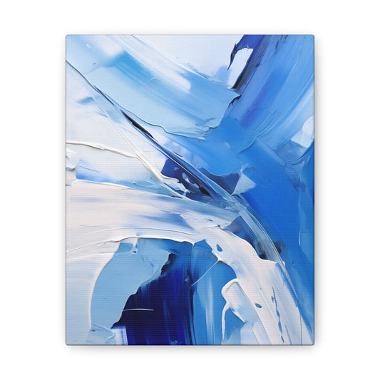 Azure Dreams Oil Painting – Bold Brushstrokes