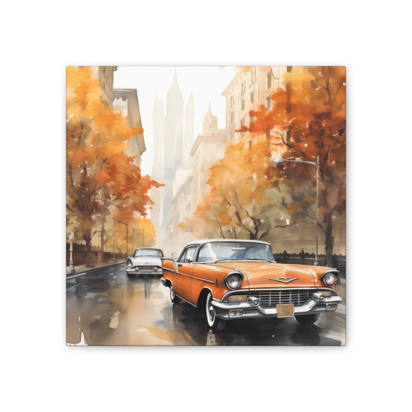 Crimson Drive Wall Art – Autumn Cityscape