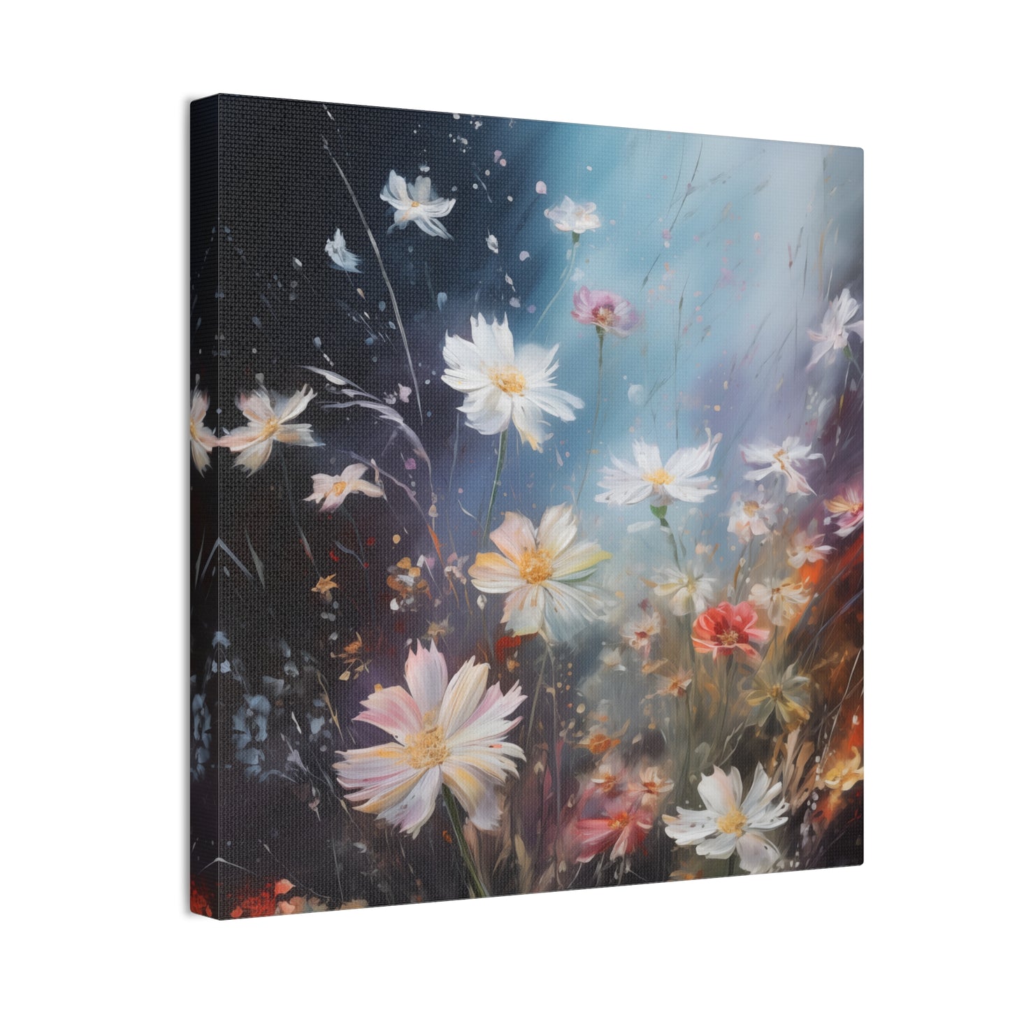 Enchanted Night Blooms Canvas – Mesmerizing Flowers