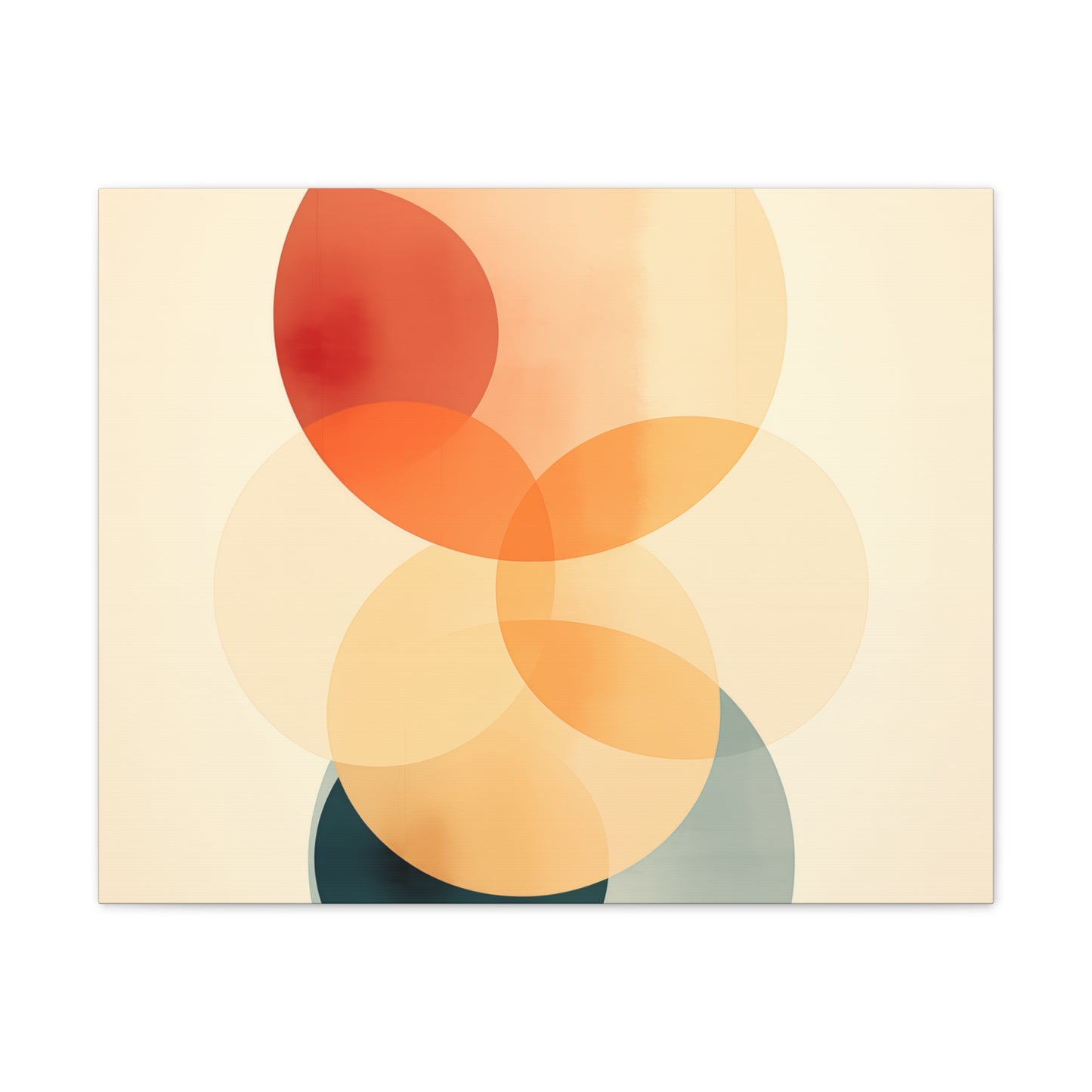 Circular Dance Wall Art – Sharp Circles on a Vibrant Yellow Background