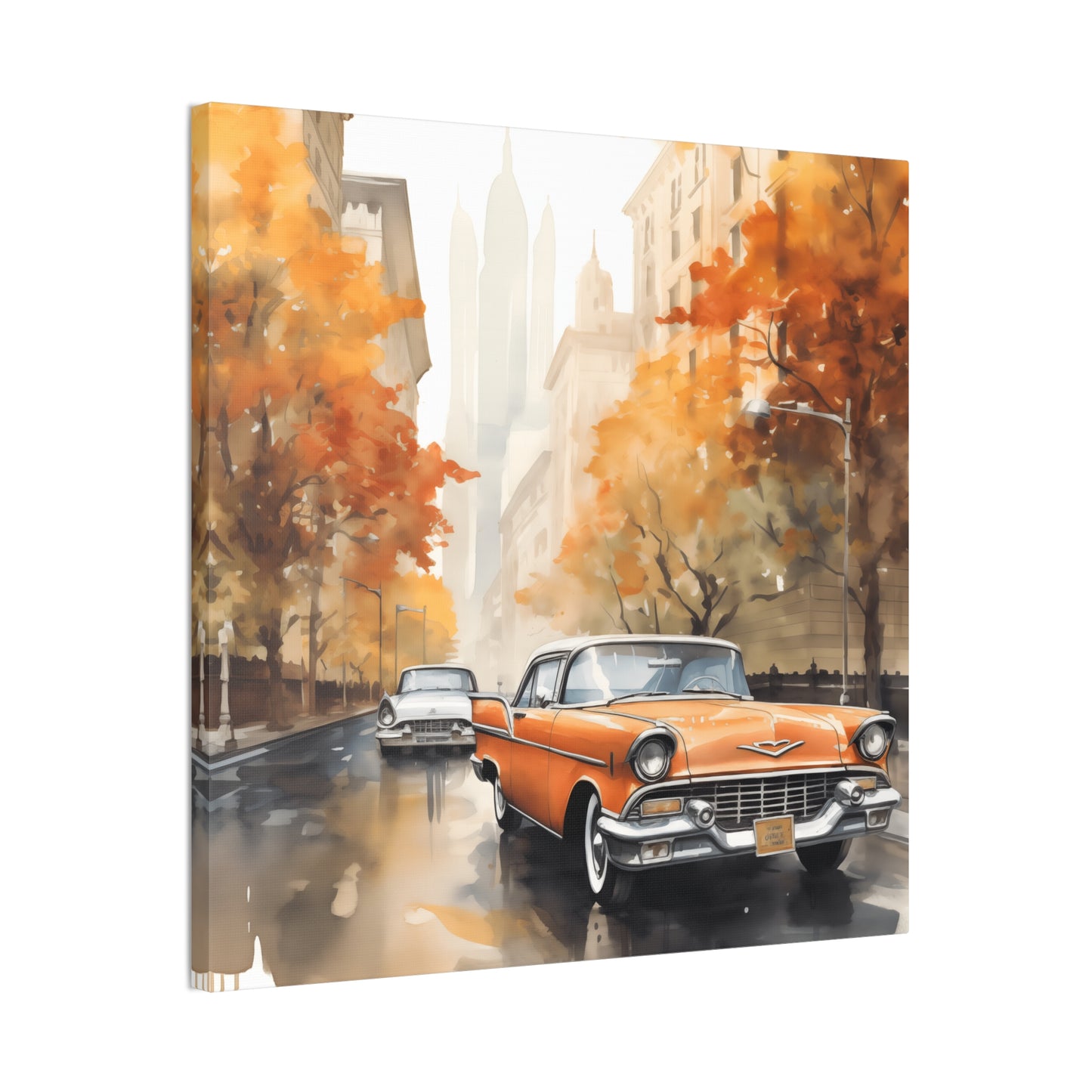 Crimson Drive Wall Art – Autumn Cityscape