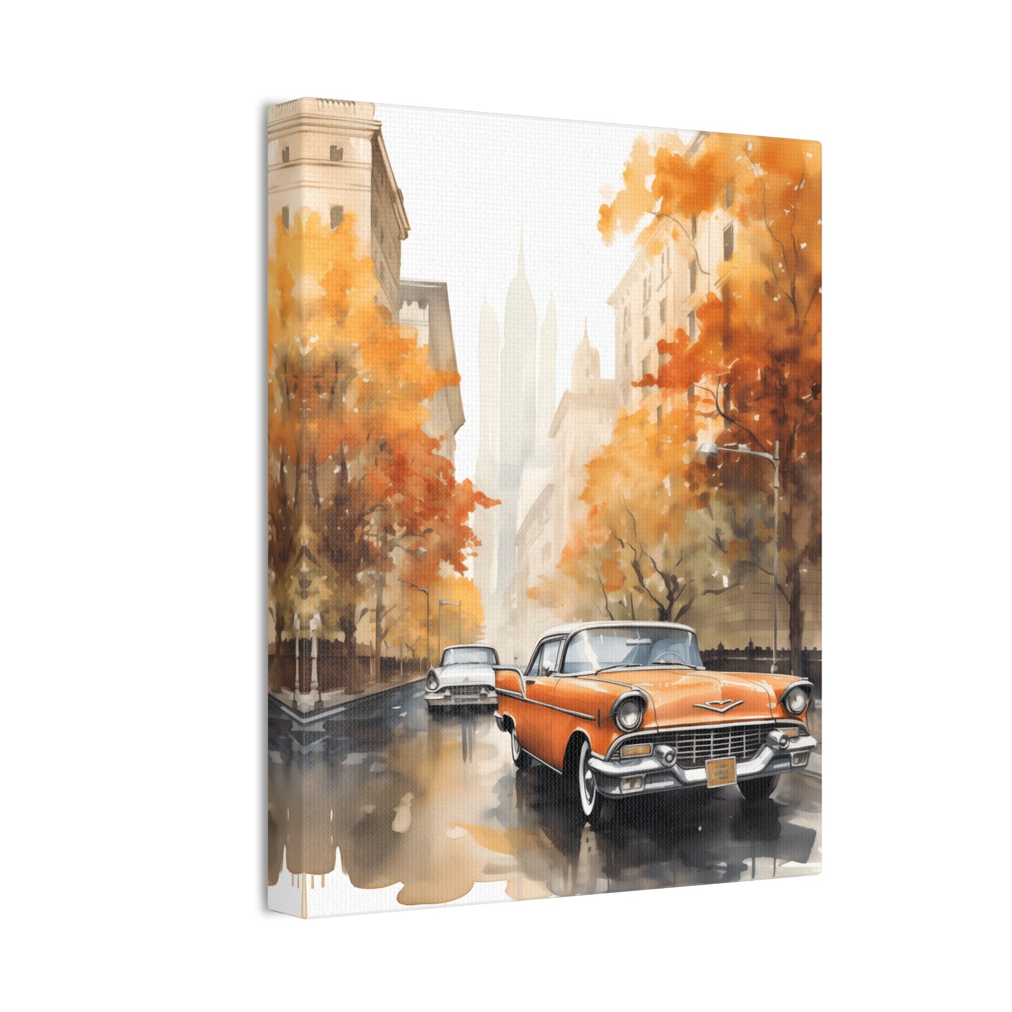Crimson Drive Wall Art – Autumn Cityscape