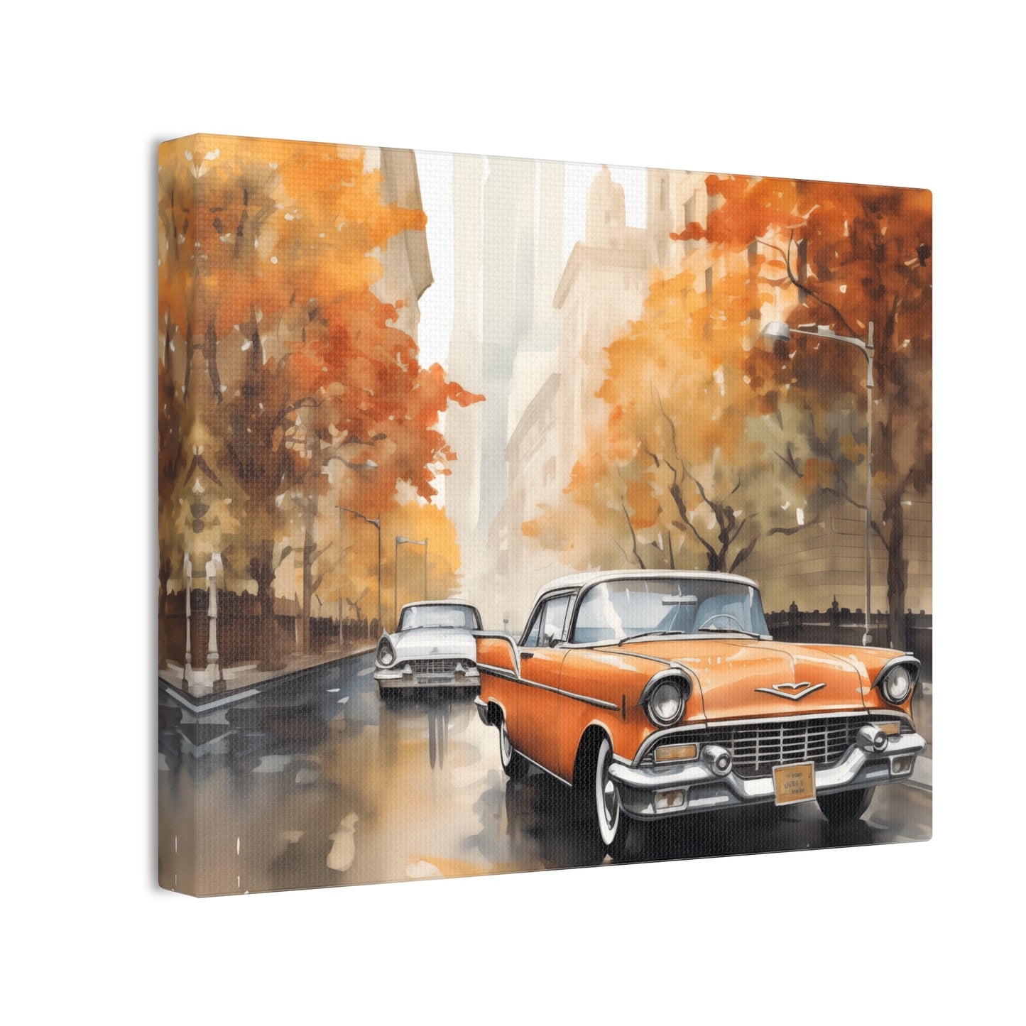 Crimson Drive Wall Art – Autumn Cityscape