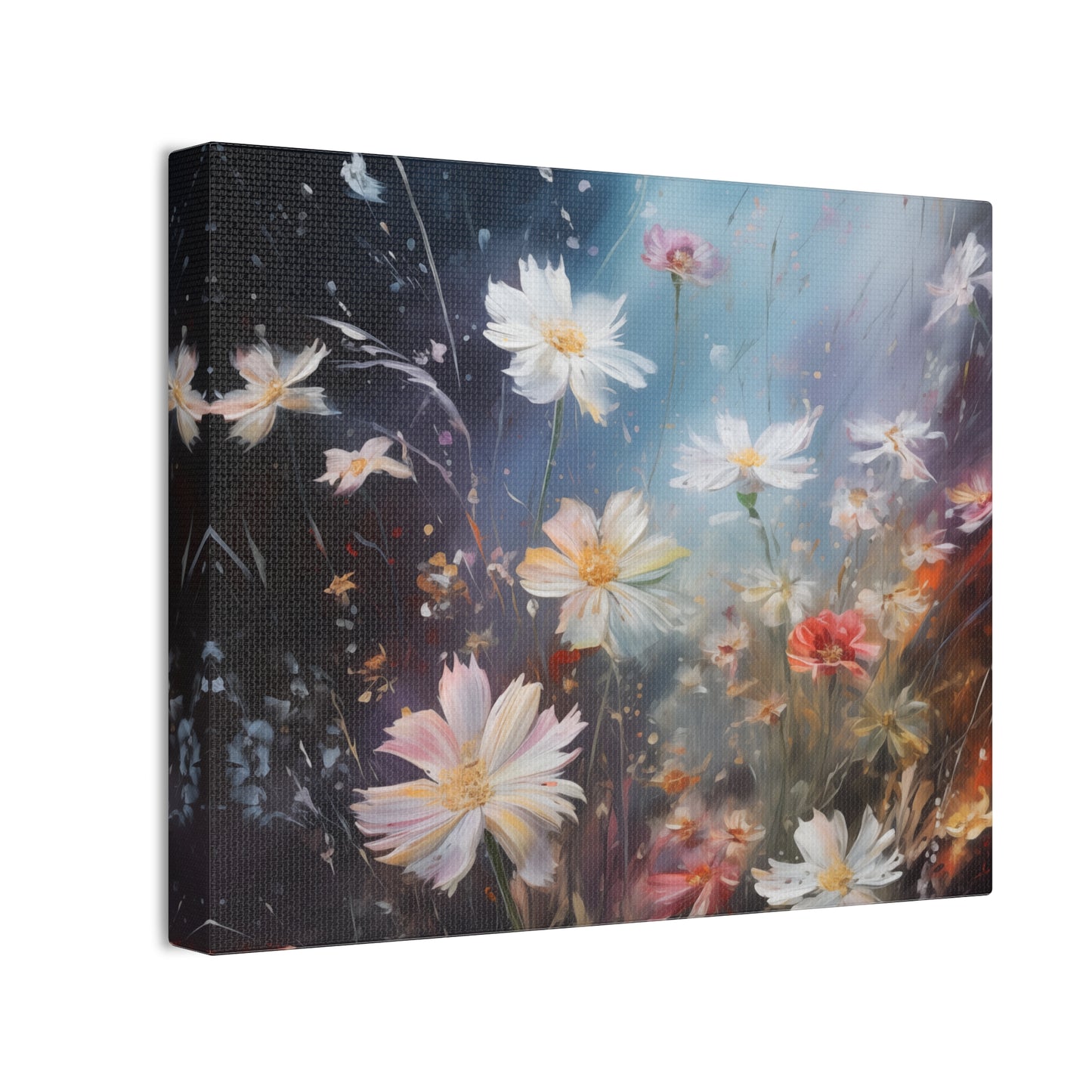 Enchanted Night Blooms Canvas – Mesmerizing Flowers