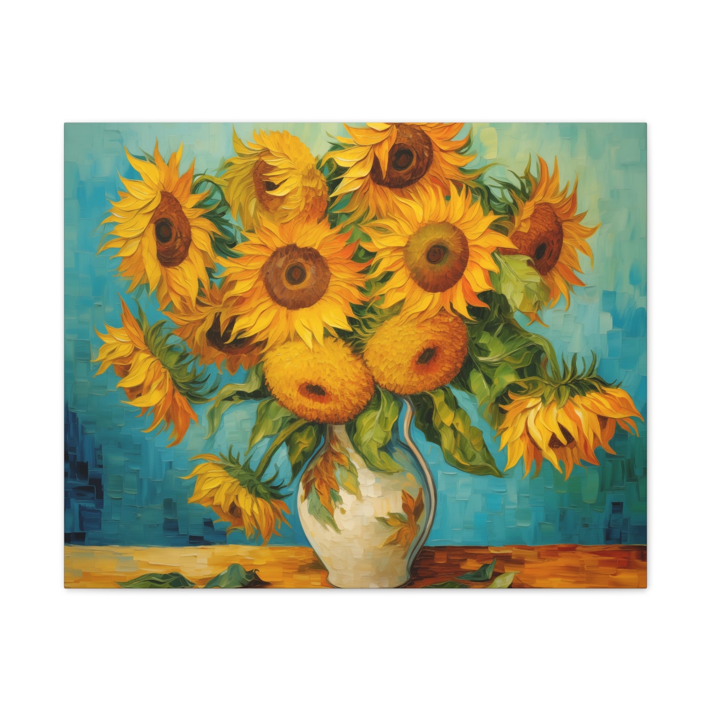 Sunflower Symphony Canvas Art - Van Gogh-Inspired Vibrant Bouquet