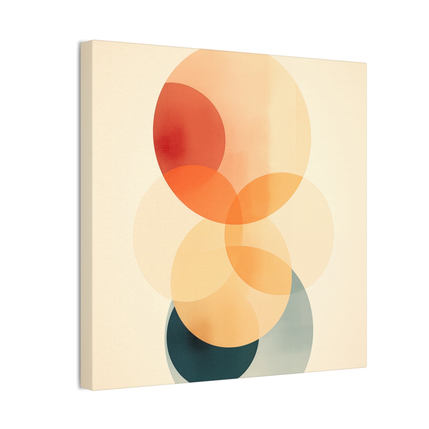 Circular Dance Wall Art – Sharp Circles on a Vibrant Yellow Background