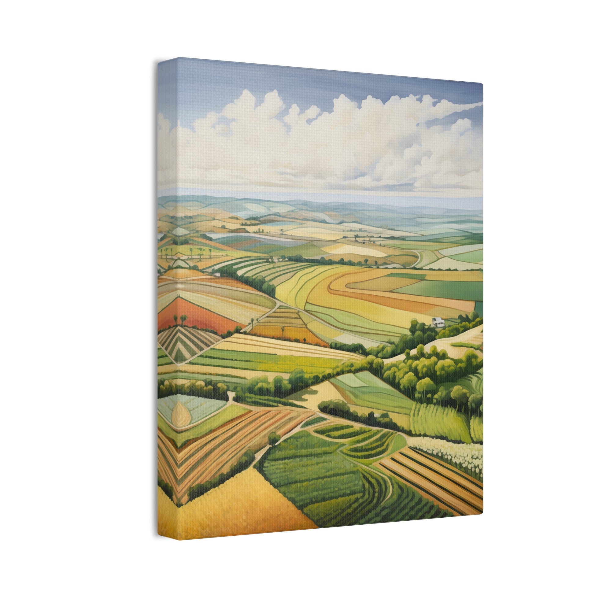 Harvest Aerials Canvas Print | Stunning Bird's-Eye View of Crop Fields