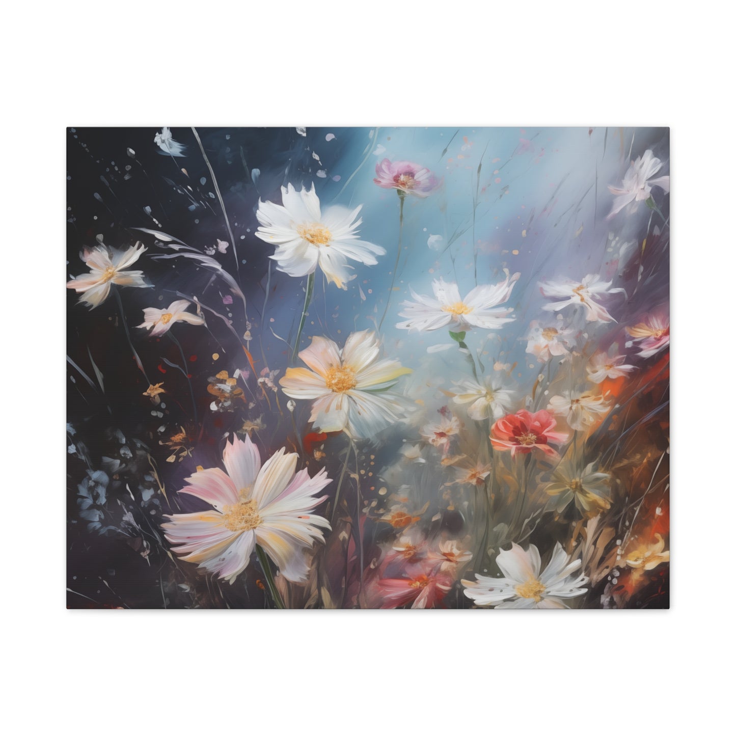 Enchanted Night Blooms Canvas – Mesmerizing Flowers
