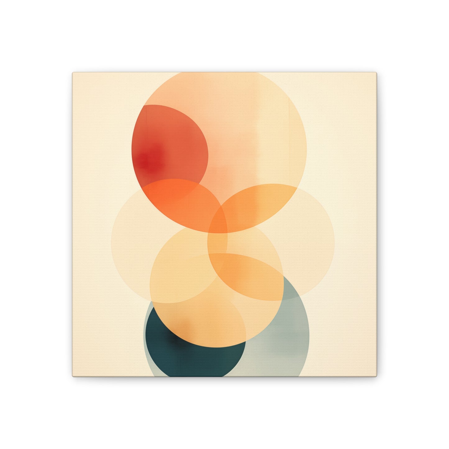 Circular Dance Wall Art – Sharp Circles on a Vibrant Yellow Background