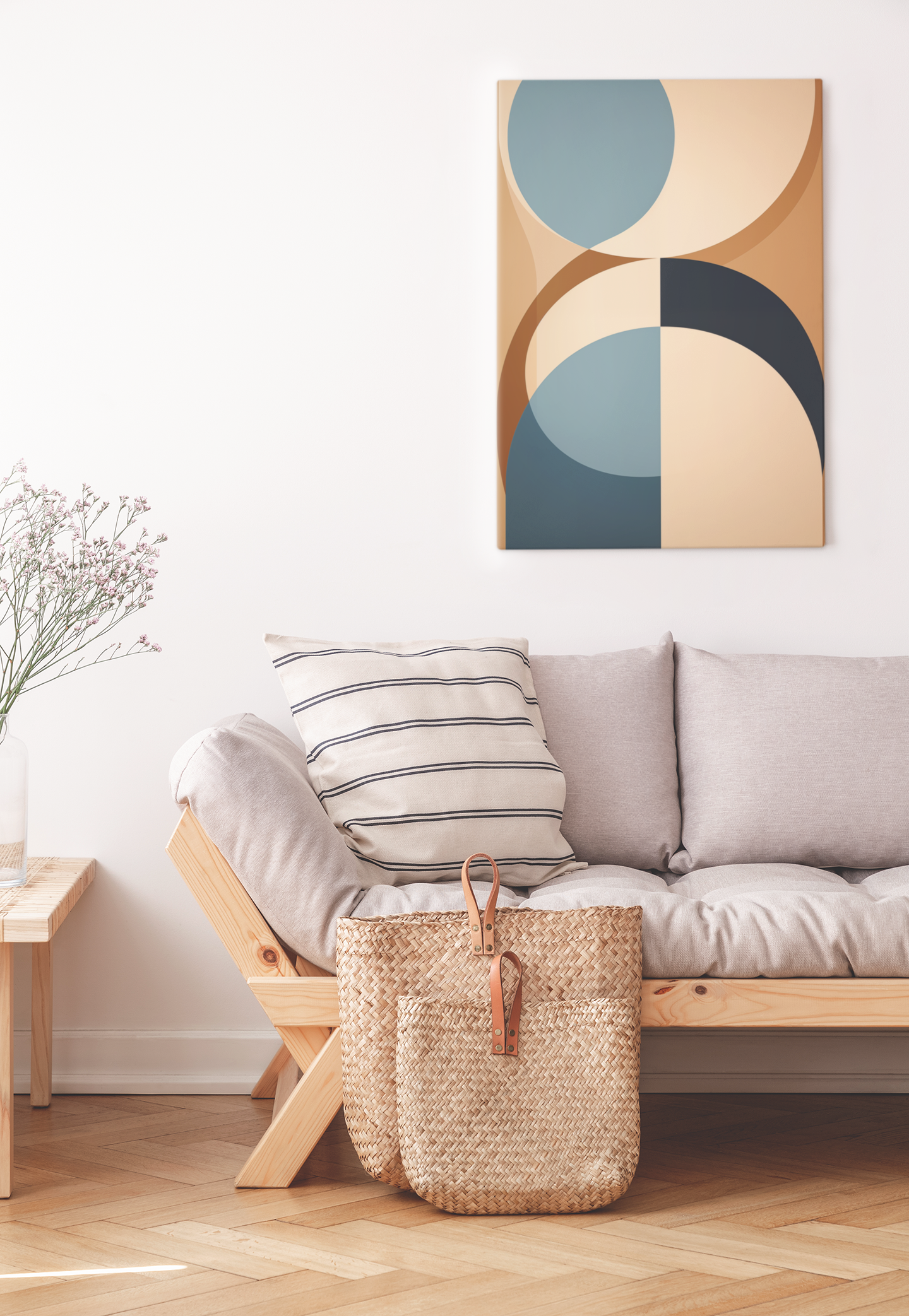 Bohemian Geometry Canvas Art – Vibrant Boho Meets Midcentury Modern