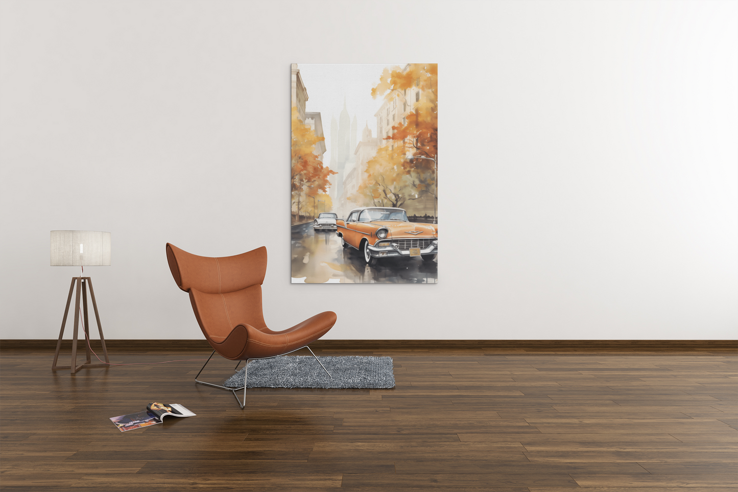 Crimson Drive Wall Art – Autumn Cityscape