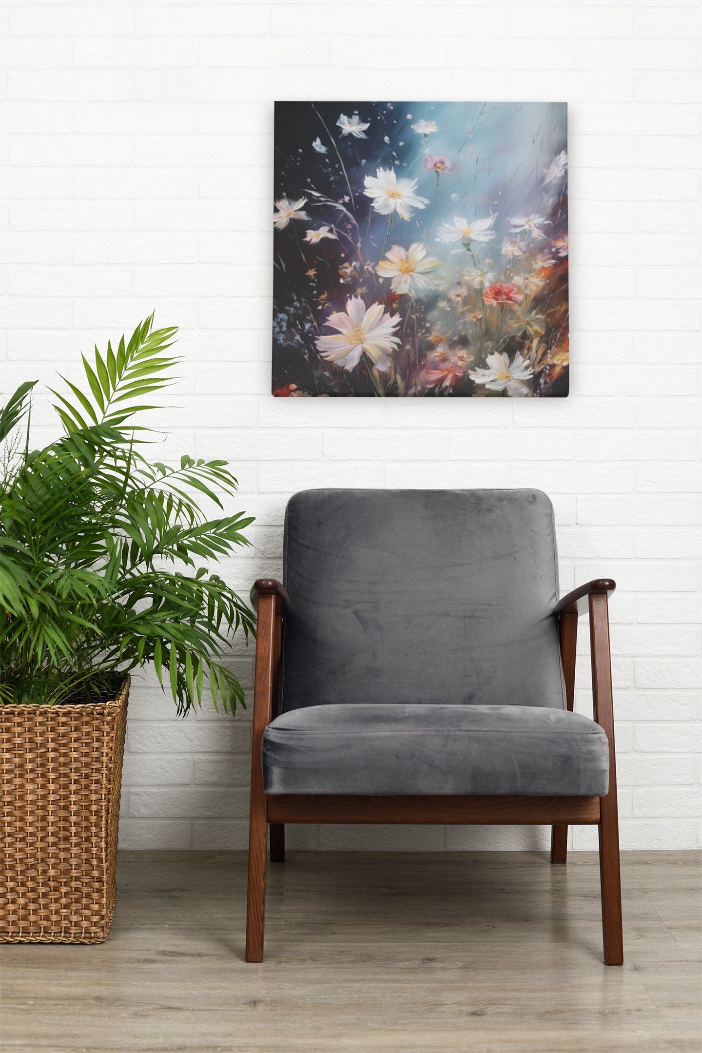 Enchanted Night Blooms Canvas – Mesmerizing Flowers