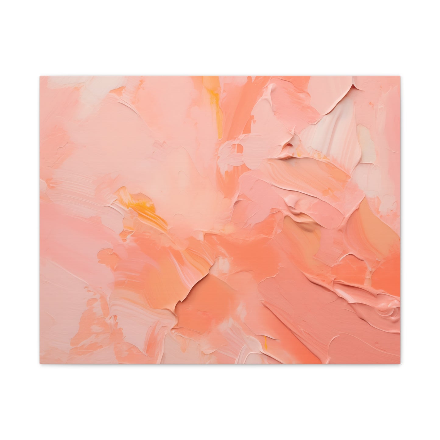 Whispering Hues Canvas Art - Gentle Peach Fuzz Oil Painting