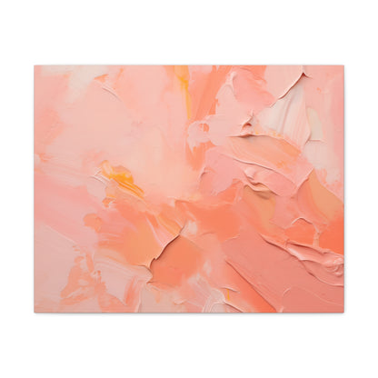 Whispering Hues Canvas Art - Gentle Peach Fuzz Oil Painting