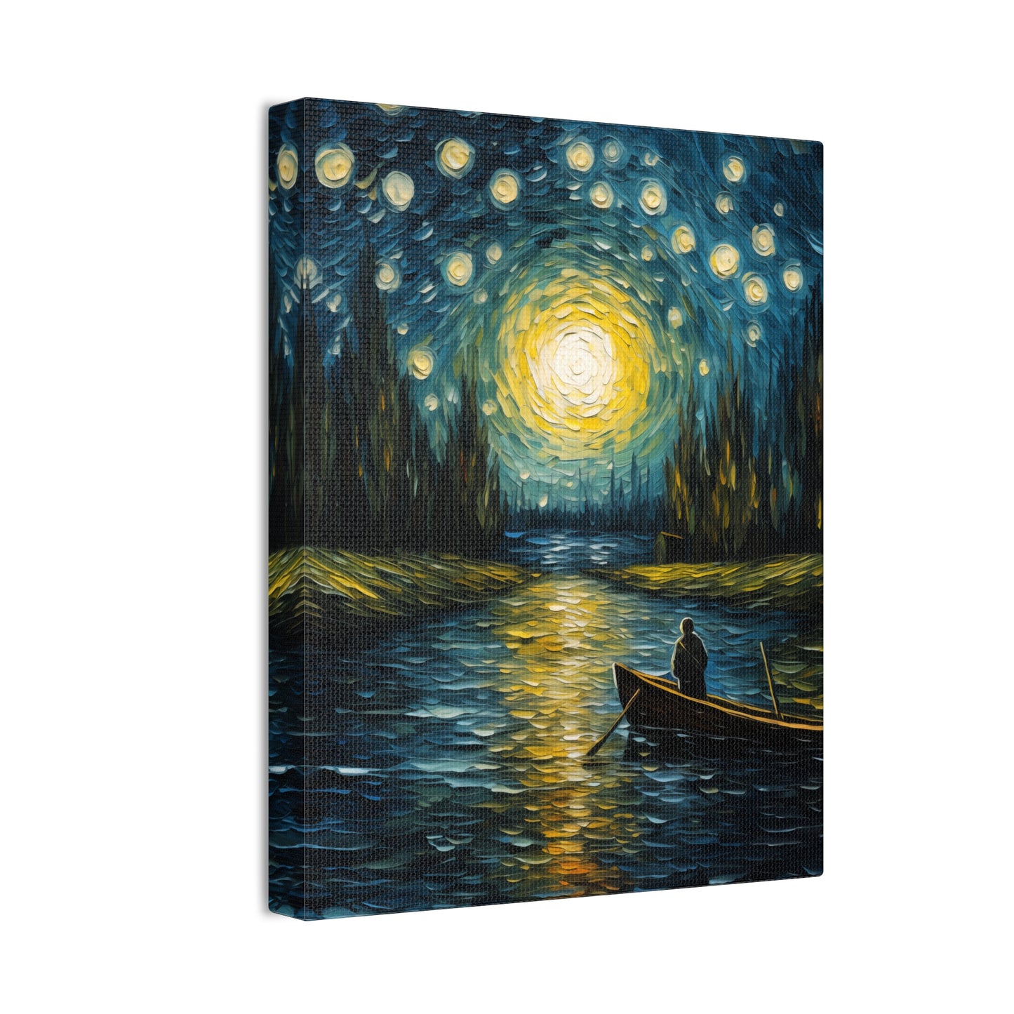 Starry Night Voyage - Van Gogh-Inspired Dreamlike Canvas Art