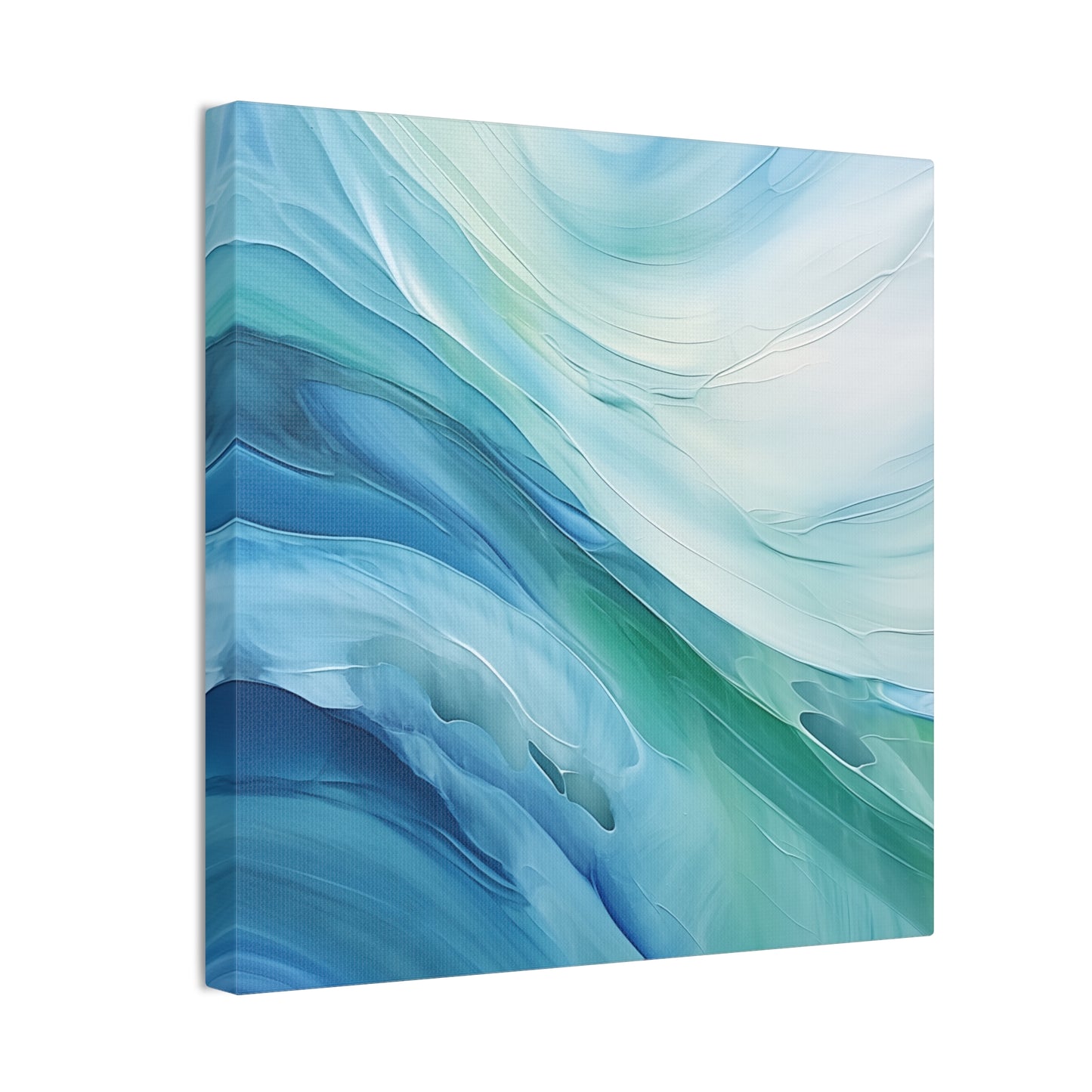 Turquoise Waves Oil Painting - Tranquil Ocean Beauty Captured