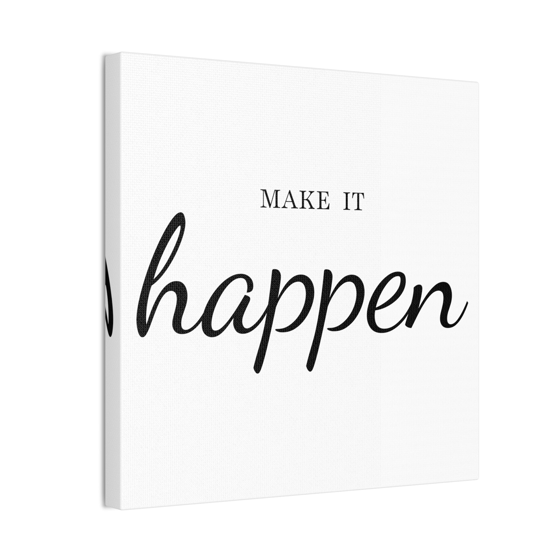 Make It Happen Wall Art - Bold Black & White Alphabet Décor