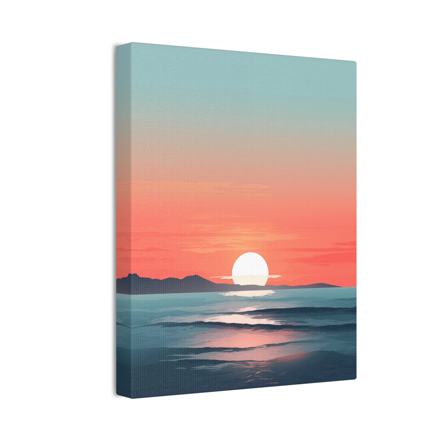 Serenity at Sunset - Captivating Sea Sunset Canvas Print