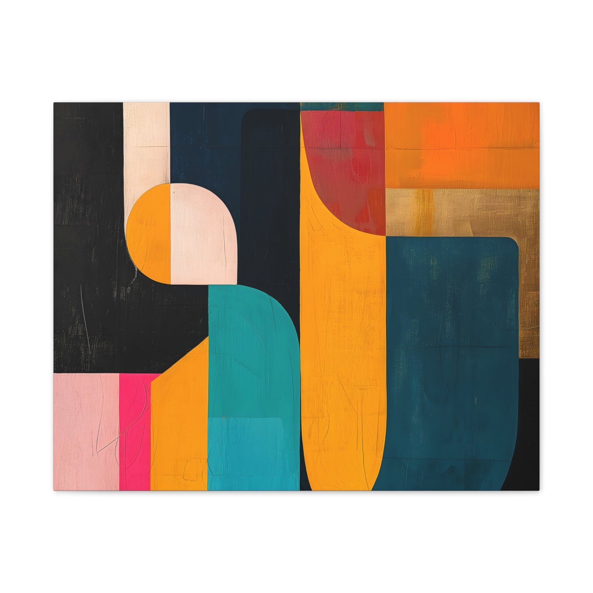 Fusion of Forms Wall Art – Modern Abstract Geometric and Cubist Art