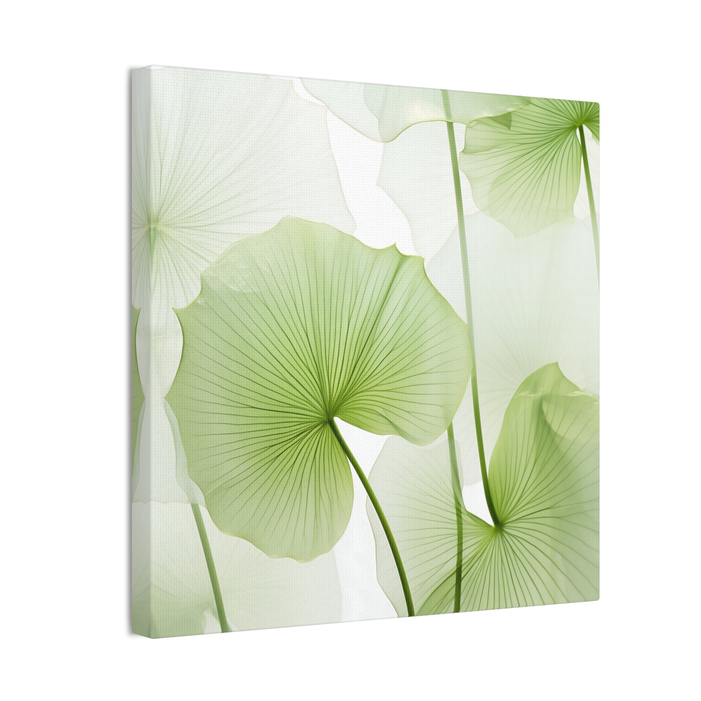 Verdant Lotus Wall Art - Captivating Green Lotus Flower Design