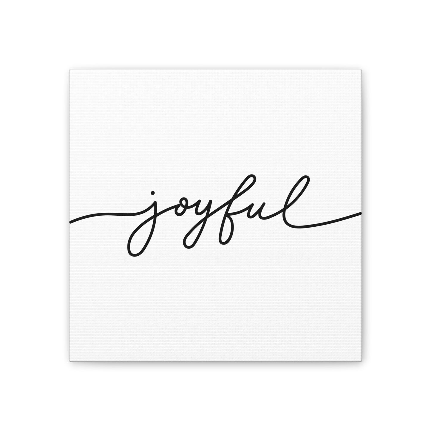 Joyful Wall Art | Minimalist Black and White Alphabet Design