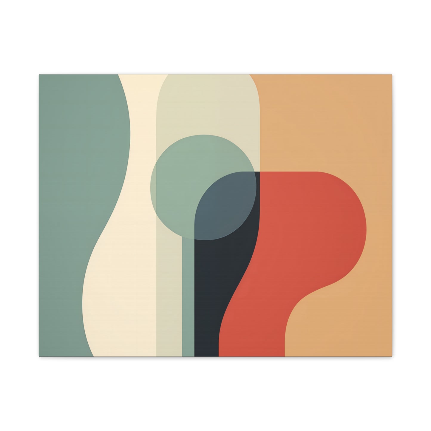 Nordic Serenity Canvas Art - Minimalist Abstract with Morandi Hues