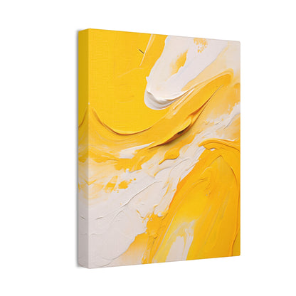 Golden Glow Wall Art – Luminous Abstract Oil Painting