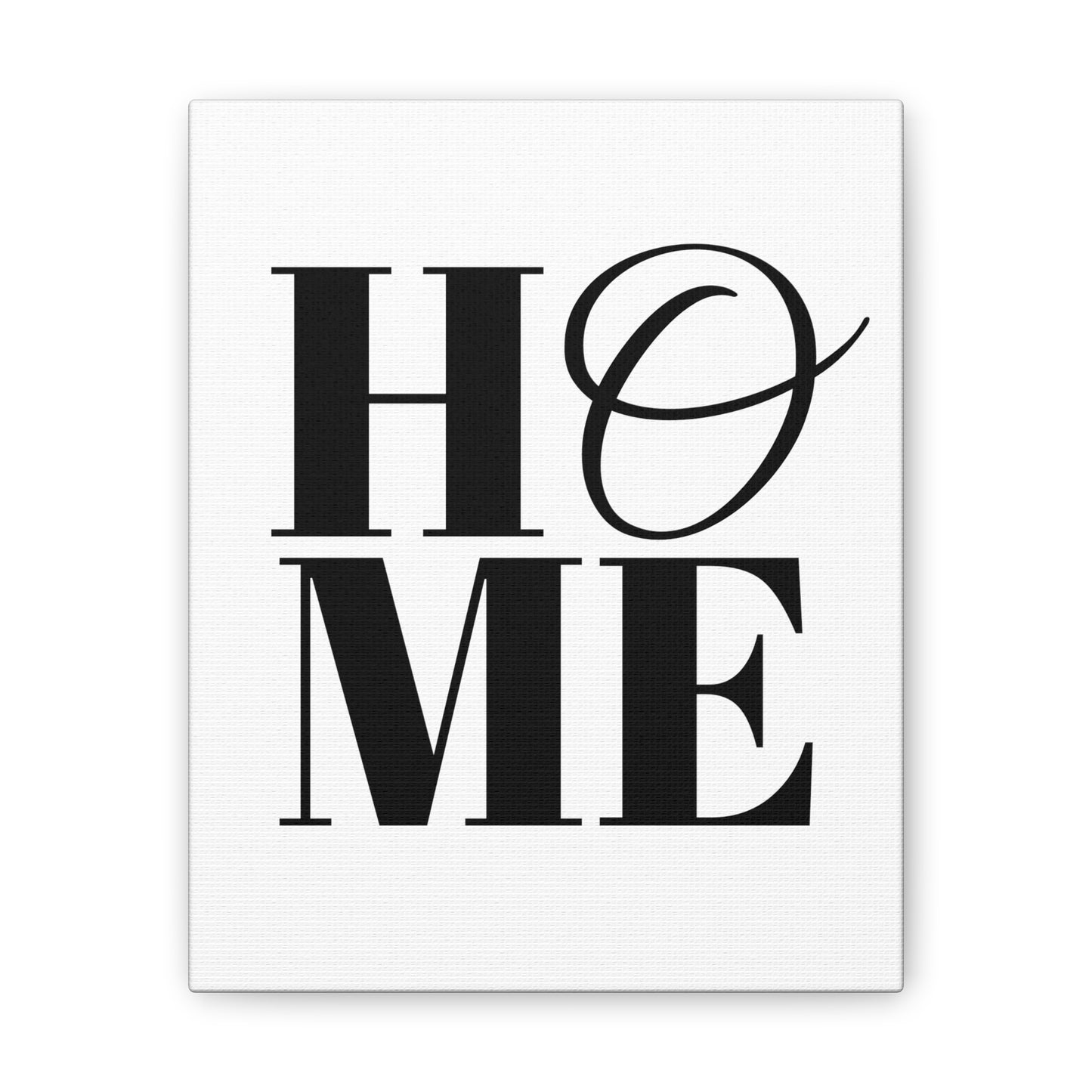 HOME Written Print Wall Art | Minimalist Black and White Alphabet 