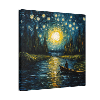 Starry Night Voyage - Van Gogh-Inspired Dreamlike Canvas Art