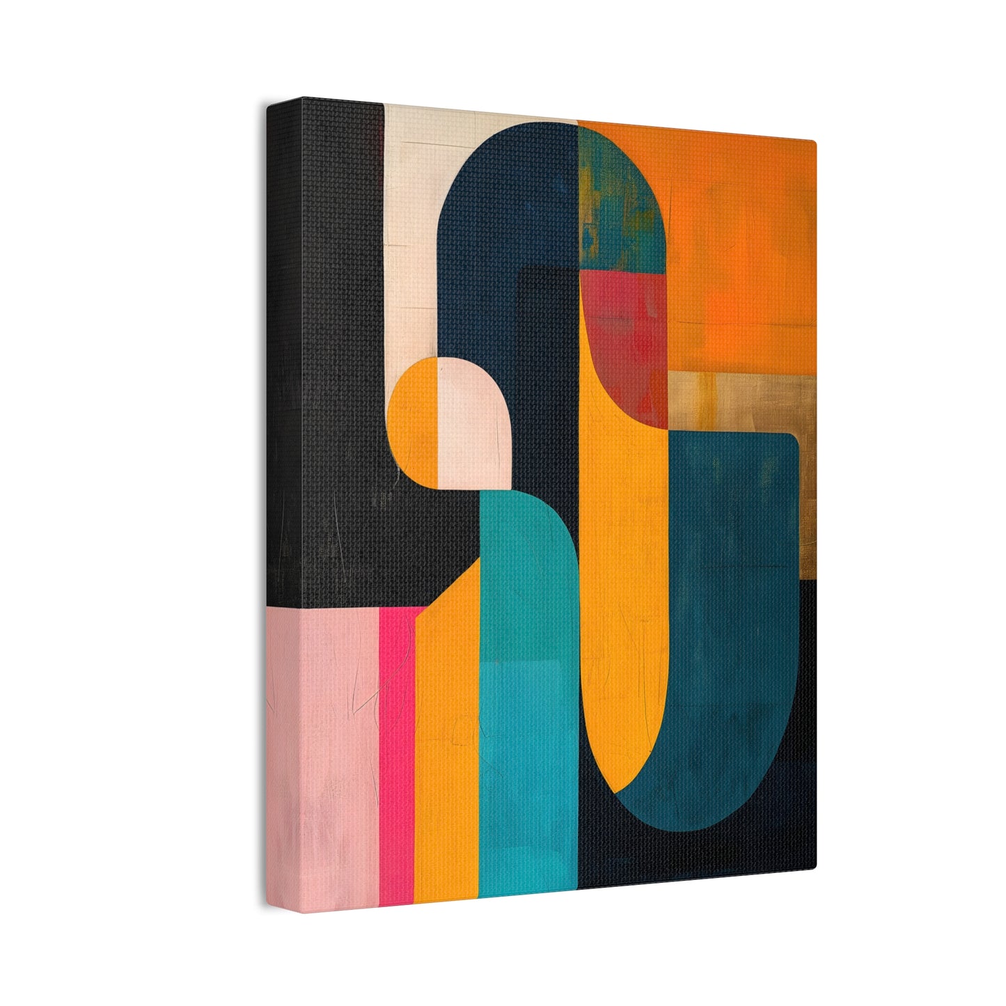 Fusion of Forms Wall Art – Modern Abstract Geometric and Cubist Art