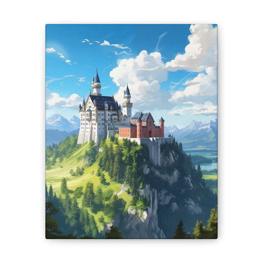 Royal Splendor - Exquisite Neuschwanstein Castle Canvas Print