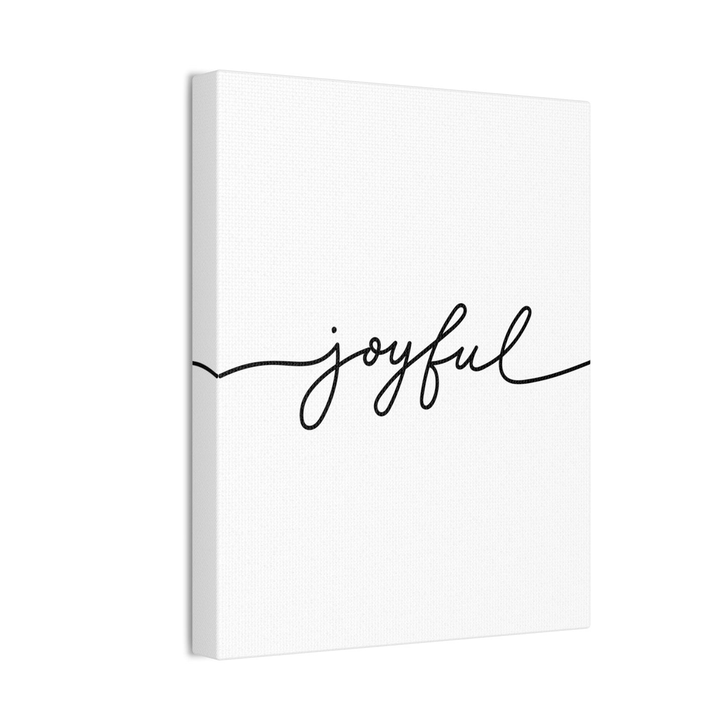 Joyful Wall Art | Minimalist Black and White Alphabet Design