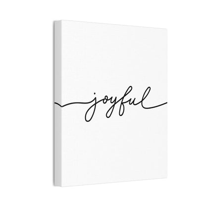 Joyful Wall Art | Minimalist Black and White Alphabet Design