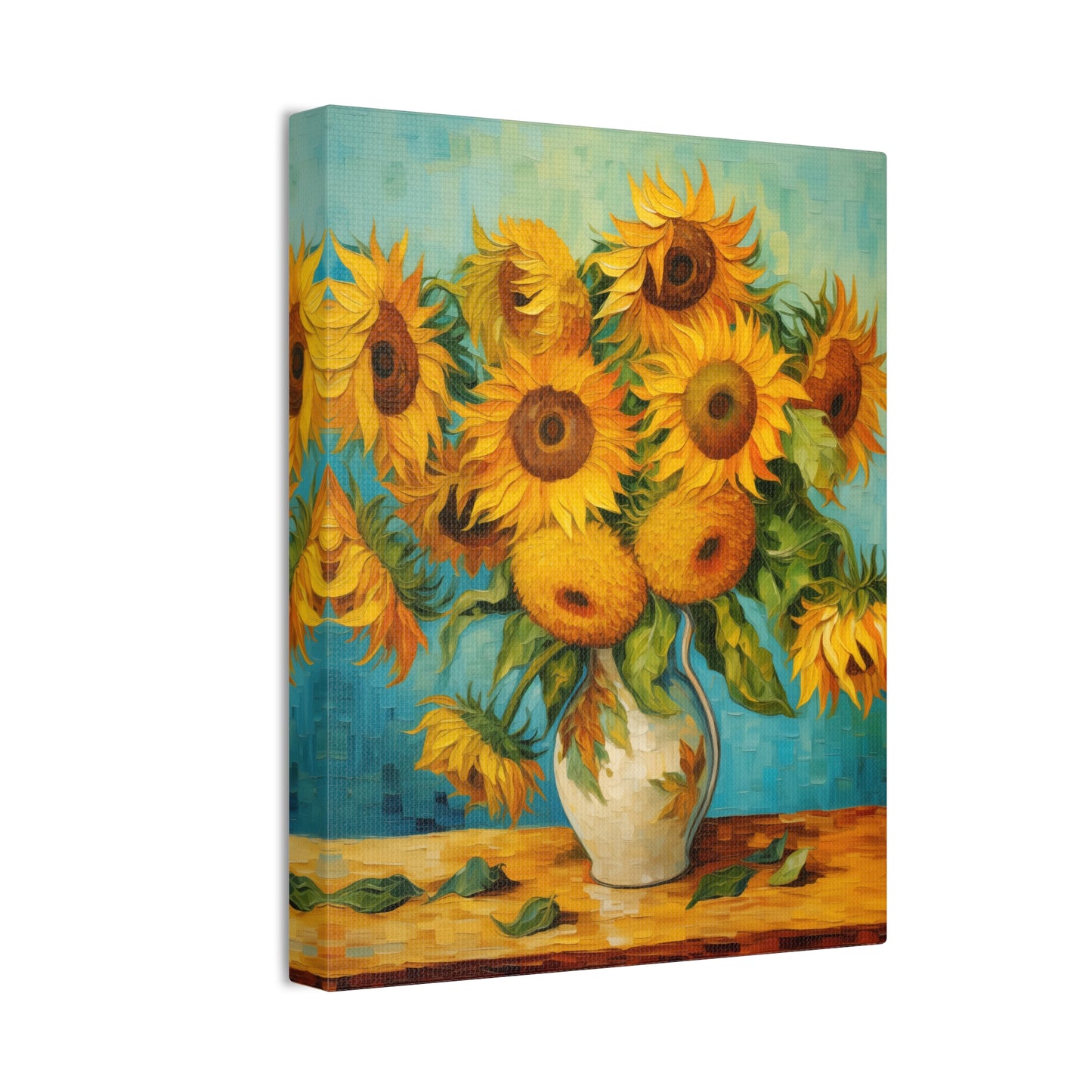 Sunflower Symphony Canvas Art - Van Gogh-Inspired Vibrant Bouquet