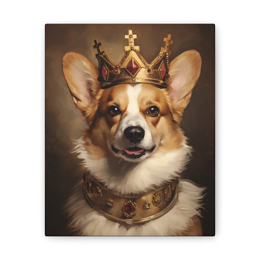 King Corgi Wall Art - Majestic & Cool Canine Décor