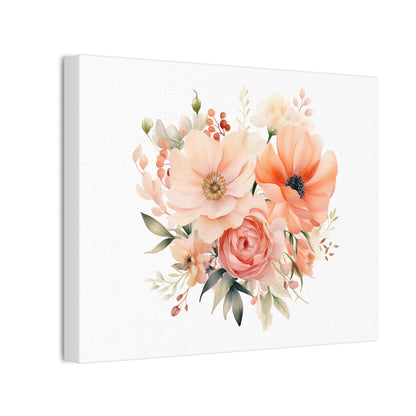 Peach Fuzz Blossoms Canvas Art - Delicate Beauty in 2024's Color