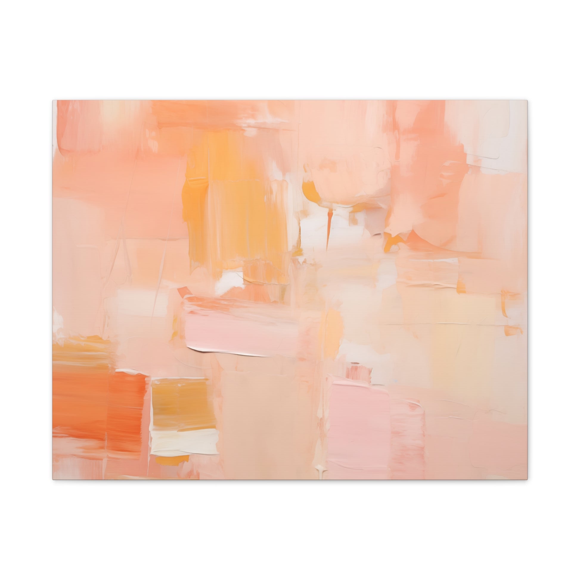 Fuzzy Dreamscape Canvas Art – Abstract Oil Painting in Pantone 13-1023