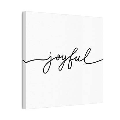 Joyful Wall Art | Minimalist Black and White Alphabet Design