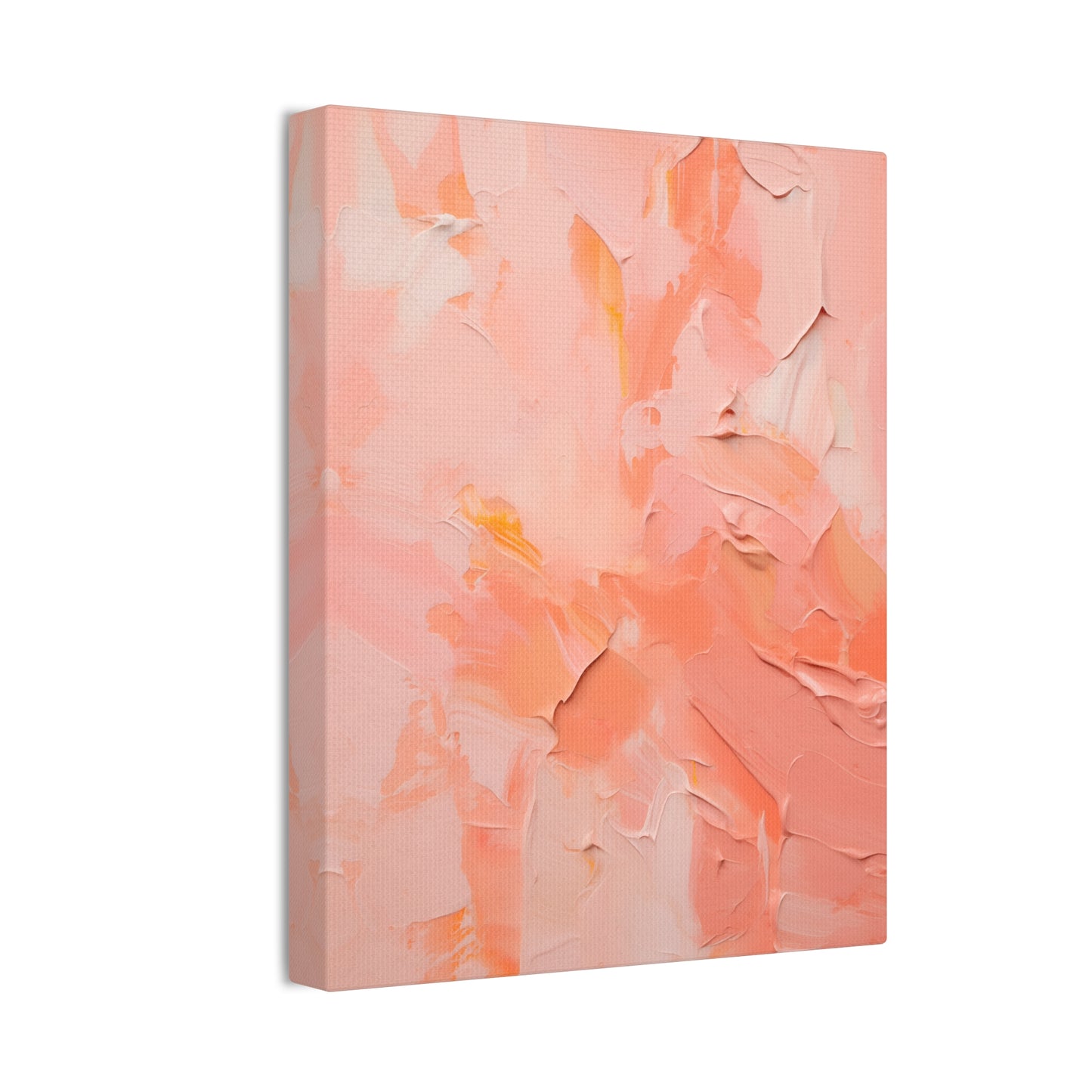 Whispering Hues Canvas Art - Gentle Peach Fuzz Oil Painting