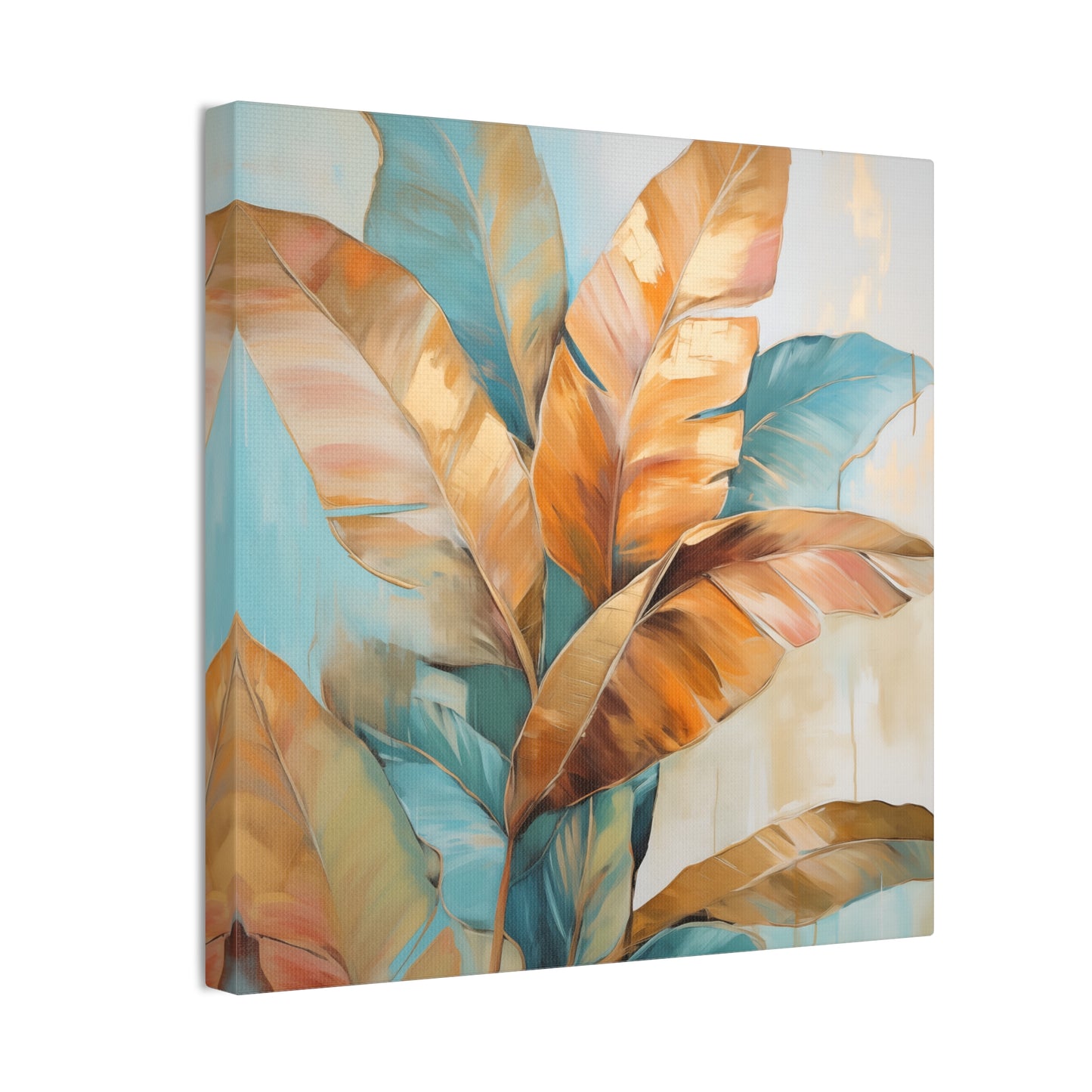 Golden Grove Canvas Art – Majestic Gold and Green Leaves