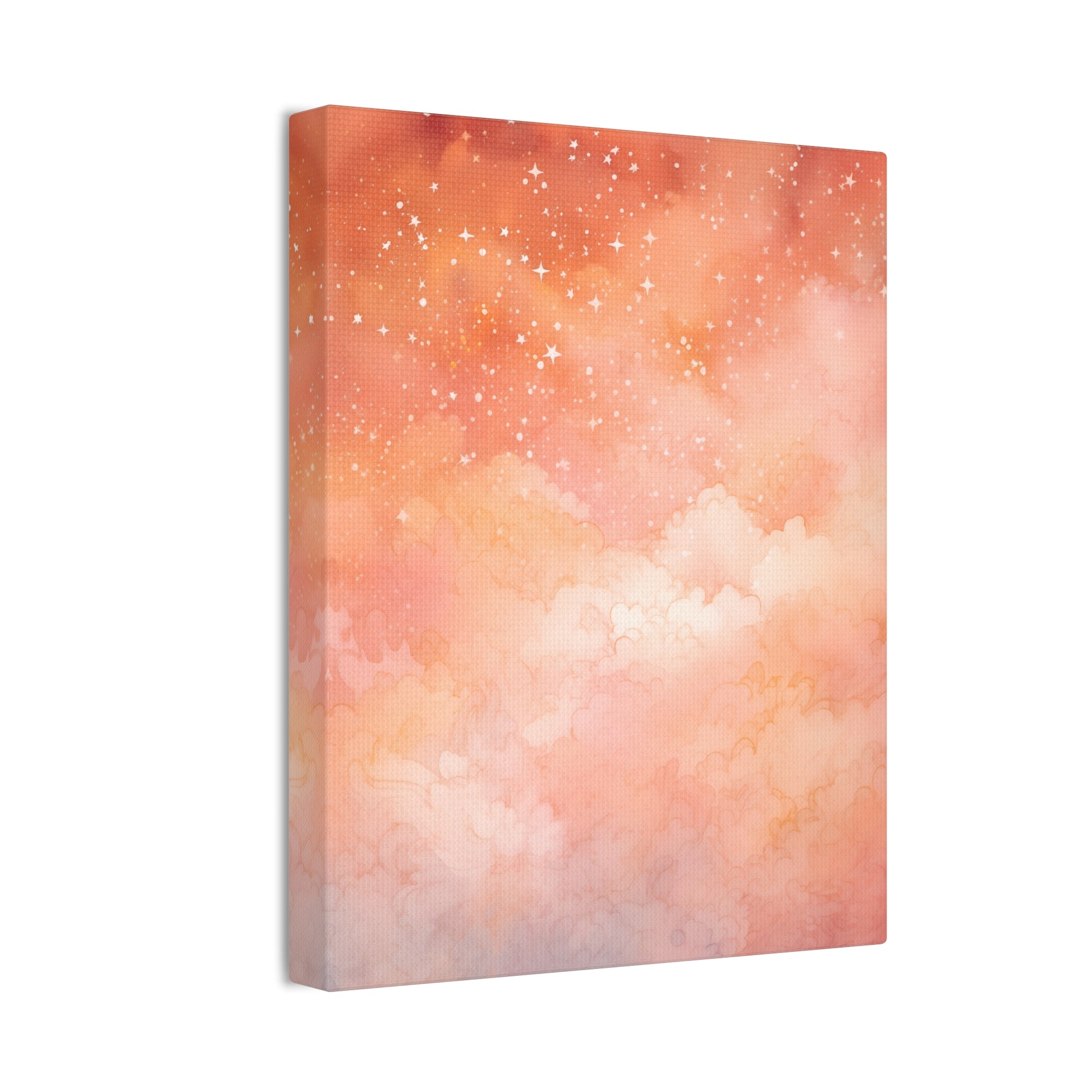 Delight Peachy Sky Wall Art – Starry Night in Pantone 13-1023 Peach Fuzz