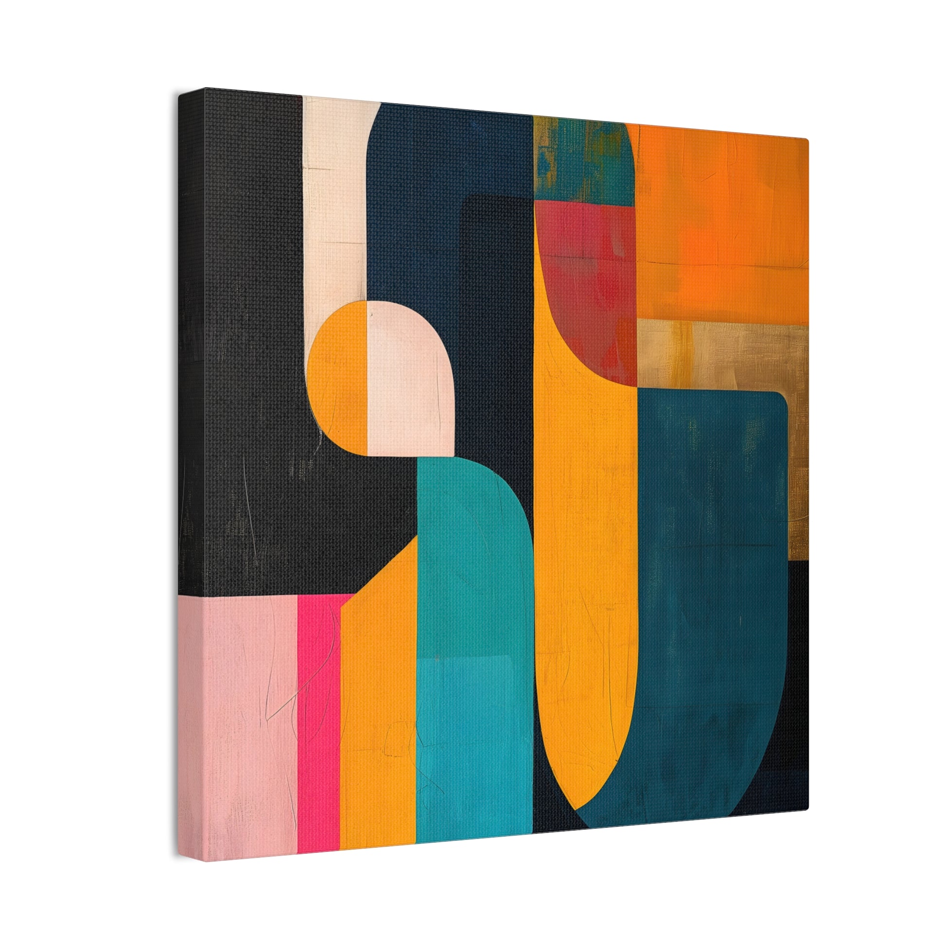 Fusion of Forms Wall Art – Modern Abstract Geometric and Cubist Art