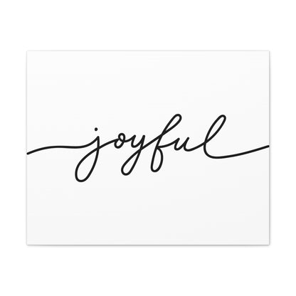 Joyful Wall Art | Minimalist Black and White Alphabet Design