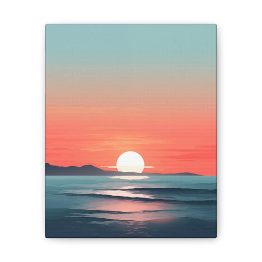 Serenity at Sunset - Captivating Sea Sunset Canvas Print