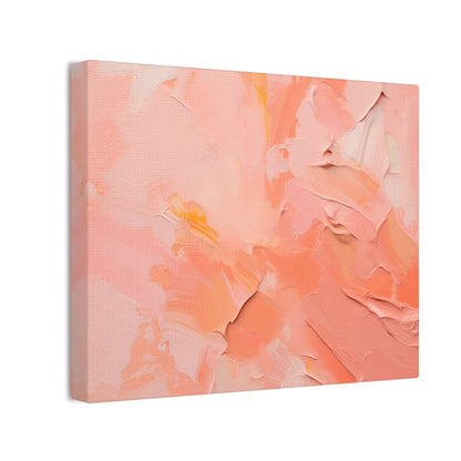 Whispering Hues Canvas Art - Gentle Peach Fuzz Oil Painting