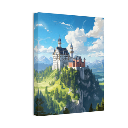 Royal Splendor - Exquisite Neuschwanstein Castle Canvas Print