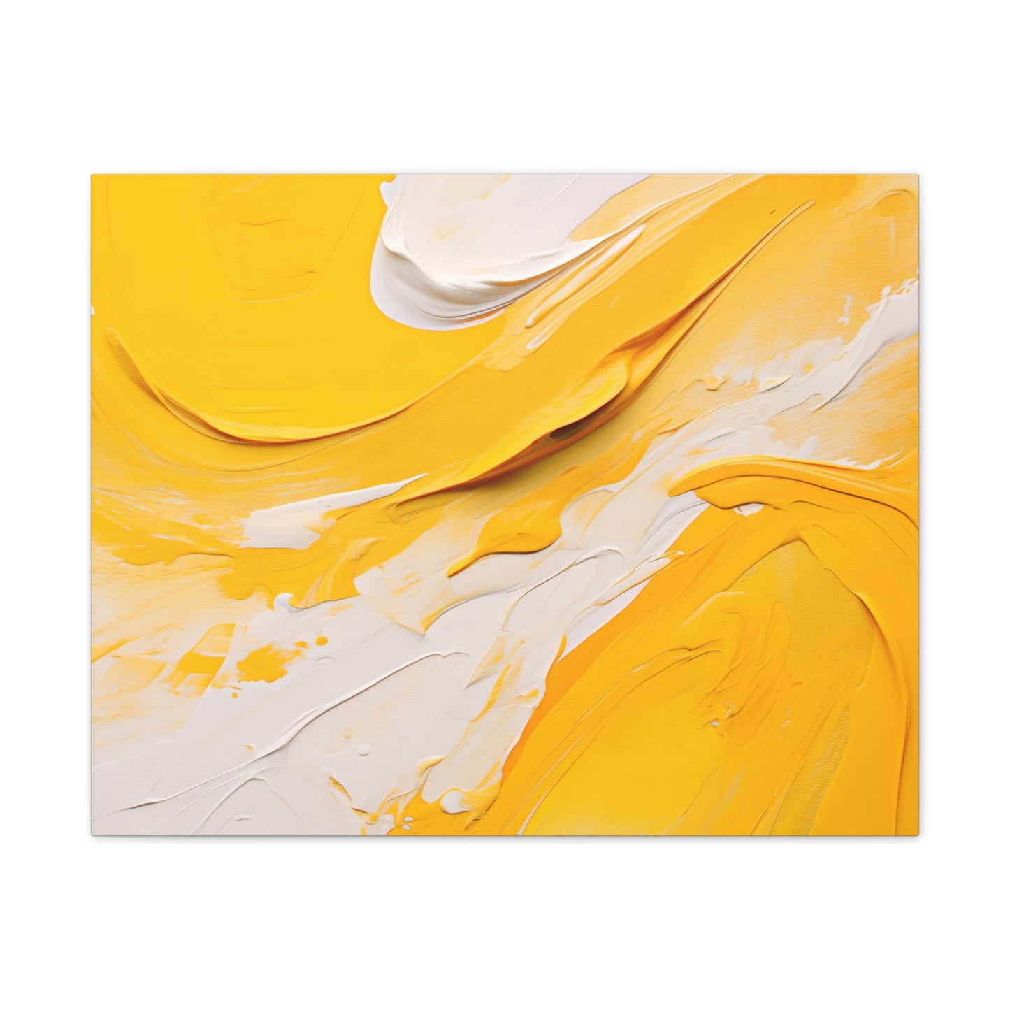 Golden Glow Wall Art – Luminous Abstract Oil Painting