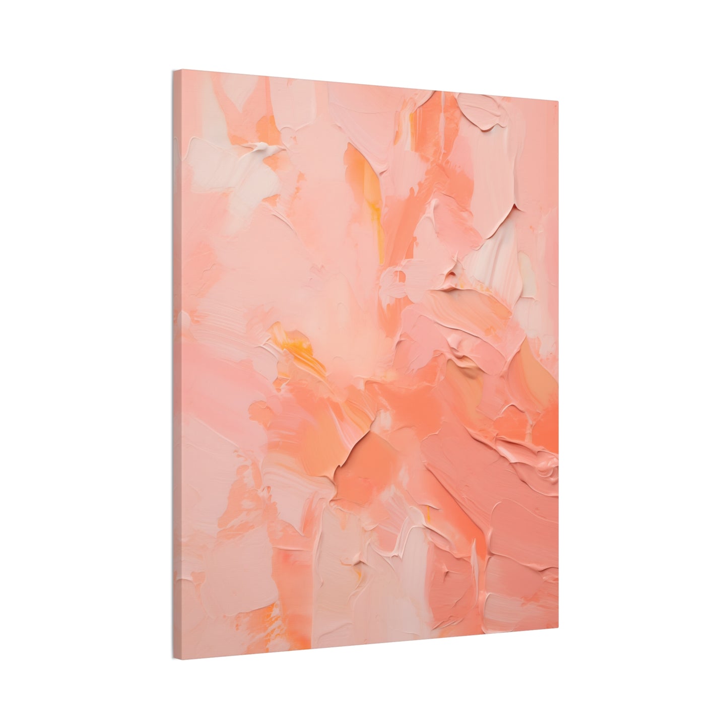 Whispering Hues Canvas Art - Gentle Peach Fuzz Oil Painting